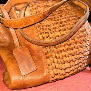 Old Trend Genuine Leather Woven Satchel Shoulder Bag